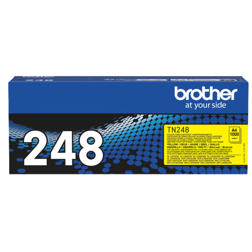BROTHER TN-248Y TONER GIALLO PER HLL3220CW - HLL3240CDW - DCP-L3520CDWE - DCPL3560CDW - MFCL3760CDW - HLL8230CDW - MFCL8340CDW - HLL8240CDW - MFCL8390CDW 1.000 PAGINE